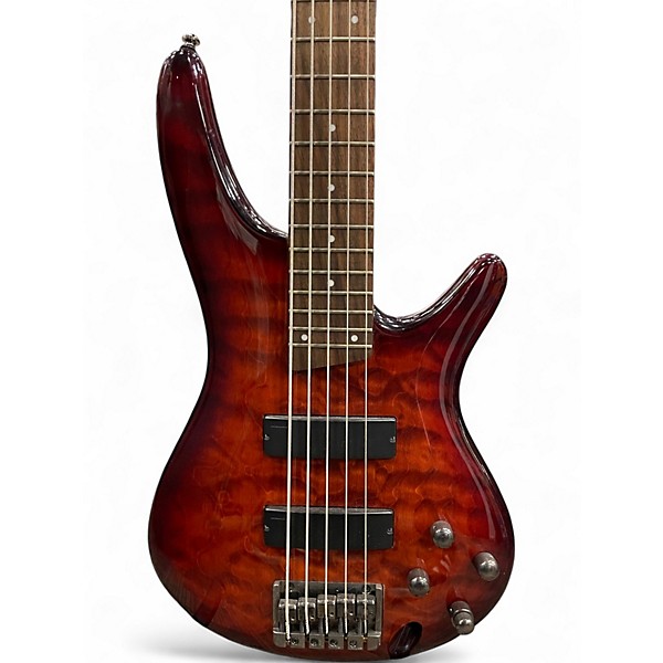 Used Ibanez SR405QM Charcoal Brown Electric Bass Guitar