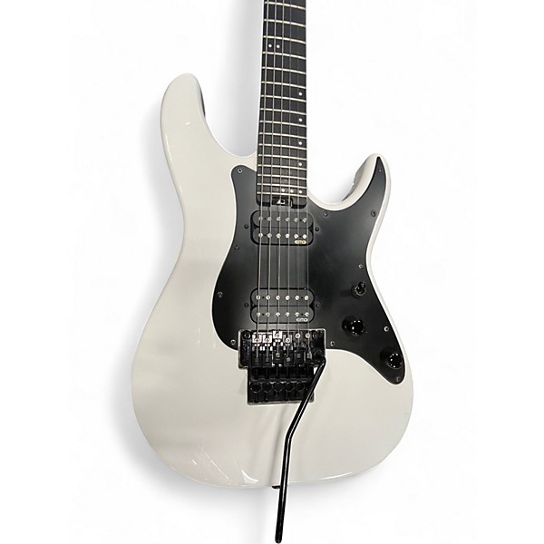 Used Schecter Guitar Research Diamond Series PT White Solid Body Electric Guitar