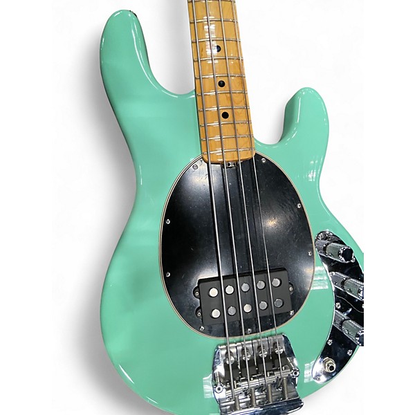 Used Ernie Ball Music Man Sting Ray Old Smoothie Mint Green Electric Bass Guitar