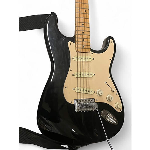Used Fender Standard Stratocaster Black Solid Body Electric Guitar