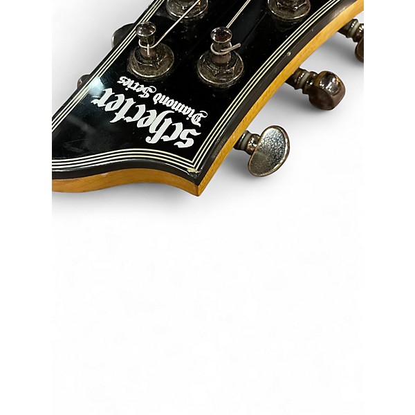 Used Schecter Guitar Research Damien Elite 7 Black Solid Body Electric Guitar