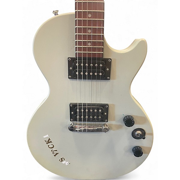 Used Epiphone Les Paul 100 Bolt On White Solid Body Electric Guitar