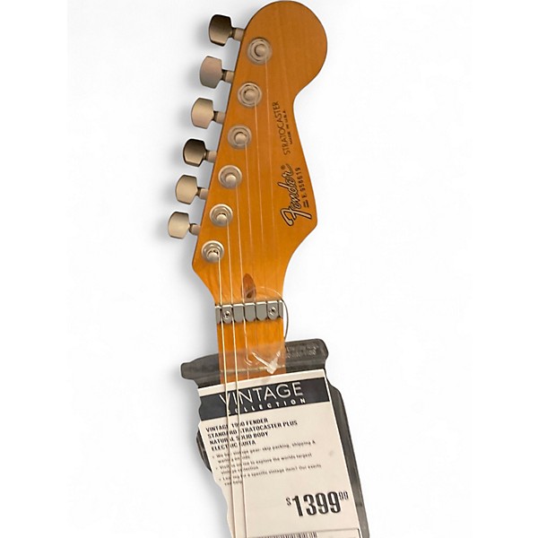 Vintage 1990 Fender Standard Stratocaster Plus Natural Solid Body Electric Guitar