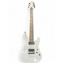 Used Schecter Guitar Research Demon 7 String White Solid Body Electric Guitar