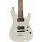 Used Schecter Guitar Research Demon 7 String White Solid Body Electric Guitar