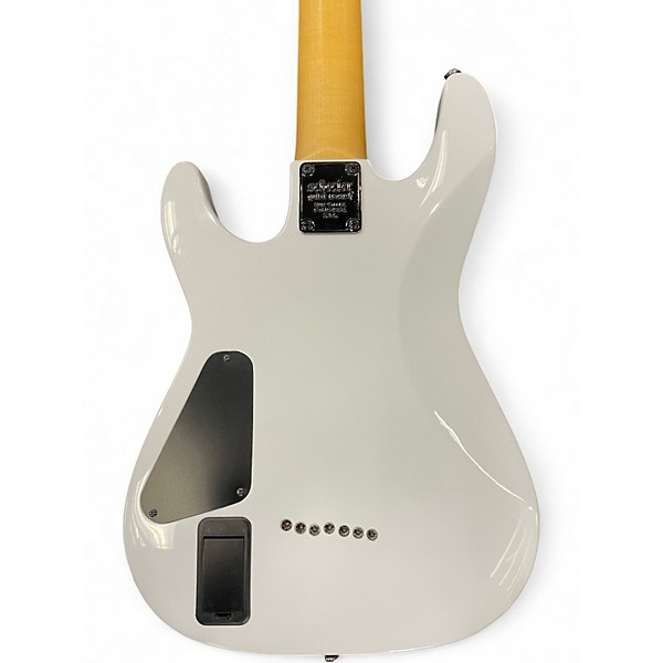 Used Schecter Guitar Research Demon 7 String White Solid Body Electric Guitar
