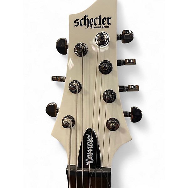 Used Schecter Guitar Research Demon 7 String Vintage White Solid Body Electric Guitar