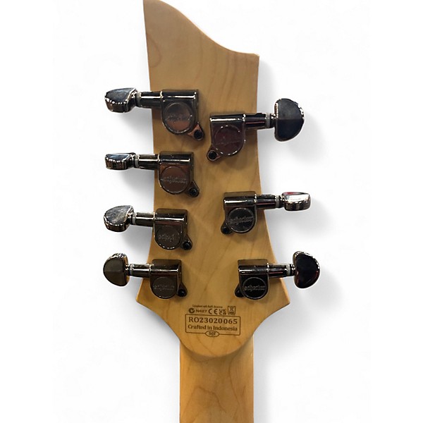 Used Schecter Guitar Research Demon 7 String Vintage White Solid Body Electric Guitar