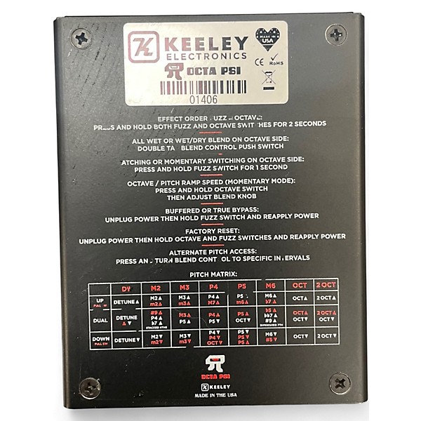 Used Keeley Octa PSI Effect Pedal