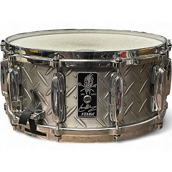 Used TAMA 14X6.5 Lars Ulrich Signature Snare Diamond-Plated Drum