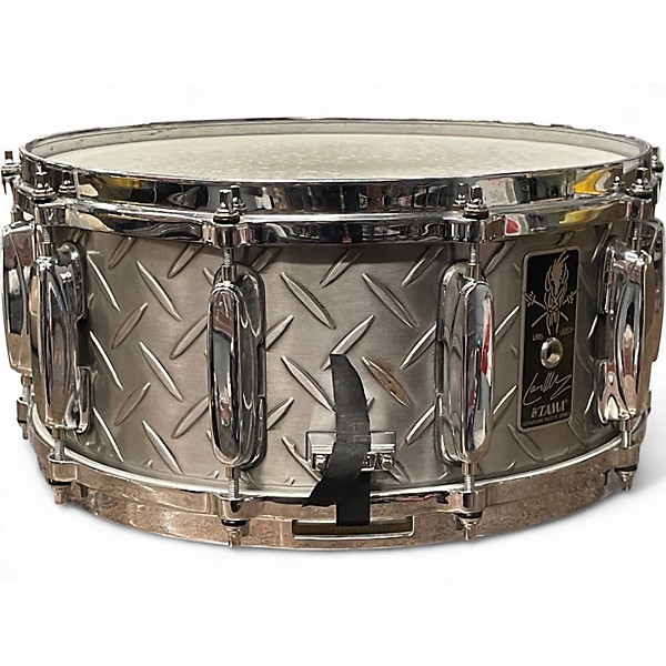 Used TAMA 14X6.5 Lars Ulrich Signature Snare Diamond-Plated Drum