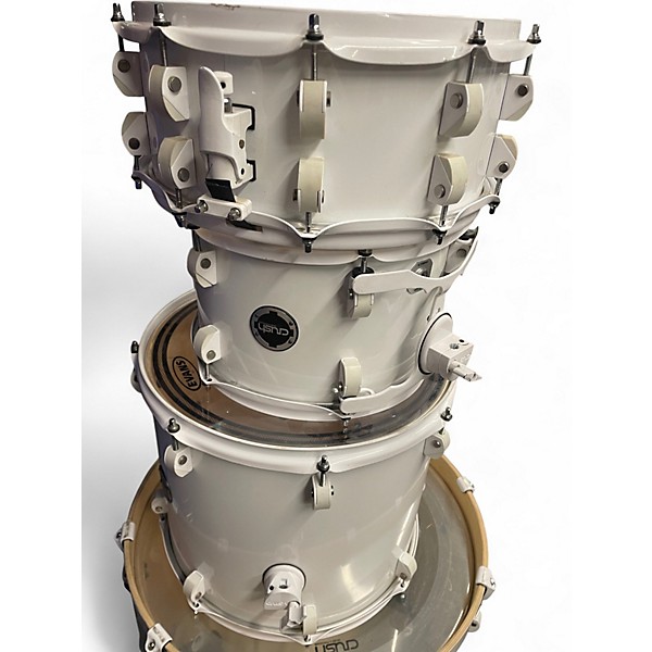 Used 2014 Crush Drums & Percussion 4 Piece Chameleon Birch White Drum Kit