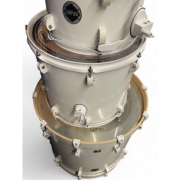 Used 2014 Crush Drums & Percussion 4 Piece Chameleon Birch White Drum Kit