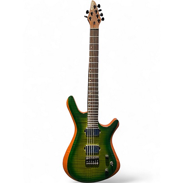 Used Kiesel Vanquish Emerald California Burst Solid Body Electric Guitar