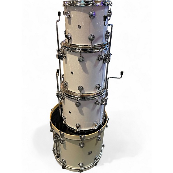 Used DW 4 Piece Collector's Series SPARKLE WHITE Drum Kit