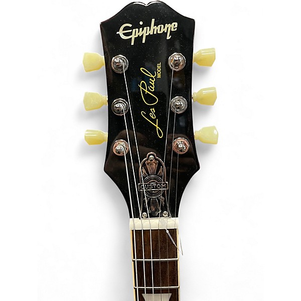 Used Epiphone Les Paul Custom Brown Sunburst Solid Body Electric Guitar