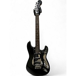 Used Squier STANDARD SERIES STRATOCASTER BLACK Solid Body Electric Guitar