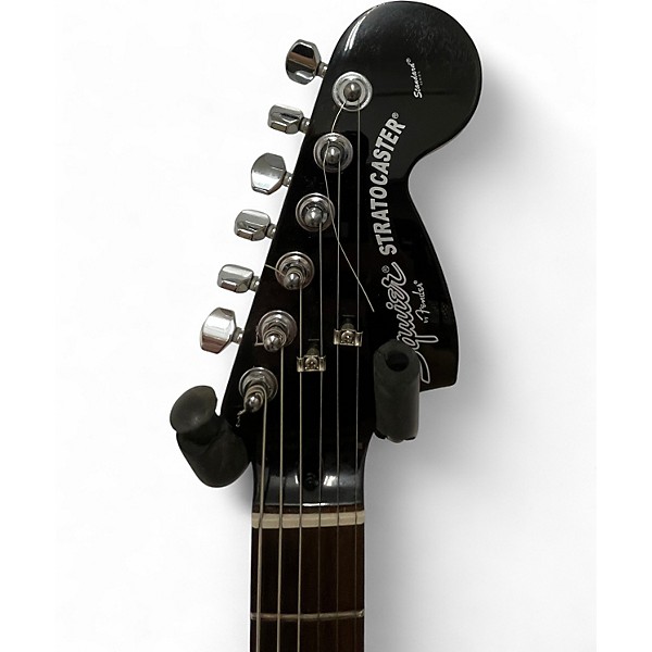 Used Squier STANDARD SERIES STRATOCASTER BLACK Solid Body Electric Guitar