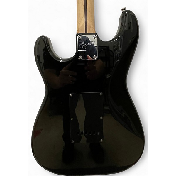 Used Squier STANDARD SERIES STRATOCASTER BLACK Solid Body Electric Guitar