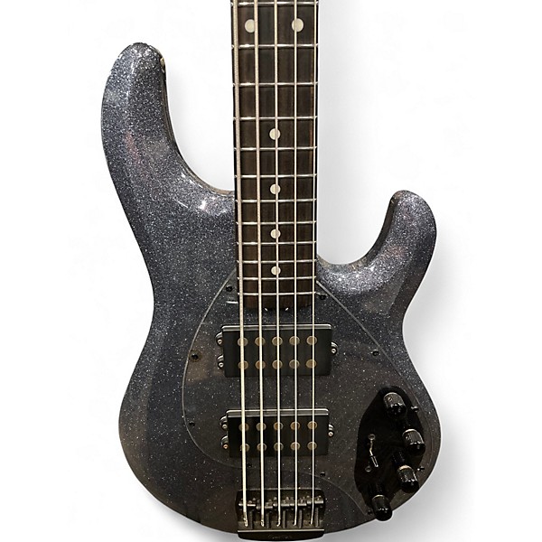 Used Ernie Ball Music Man StingRay Special HH 5 Metallic Gray Electric Bass Guitar