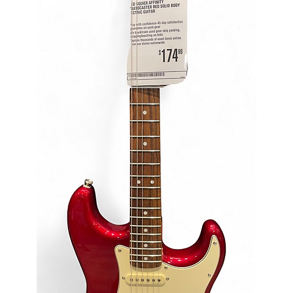 Used Squier Affinity Stratocaster Red Solid Body Electric Guitar