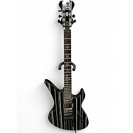 Used Schecter Guitar Research Synyster Gates Signature Standard Black and Silver Pinstripe Solid Body Electric Guitar