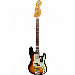 Used Fender American Ultra Precision Bass 3 Color Sunburst Electric Bass Guitar