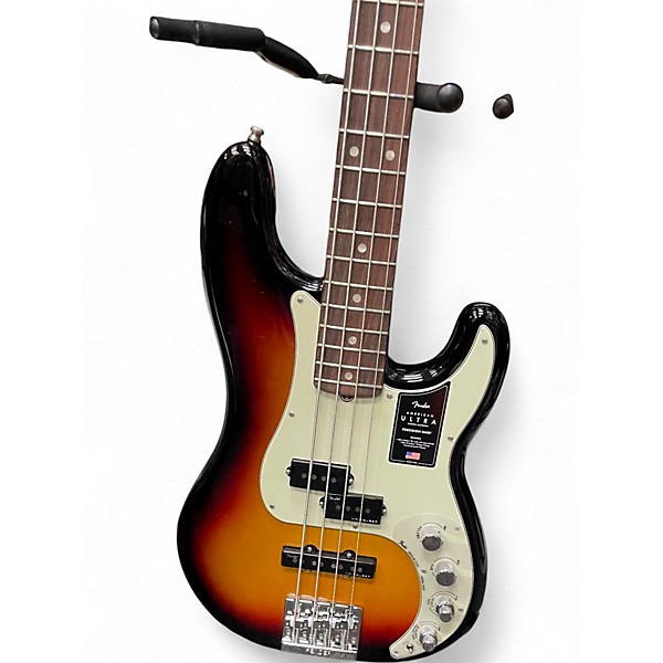 Used Fender American Ultra Precision Bass 3 Color Sunburst Electric Bass Guitar