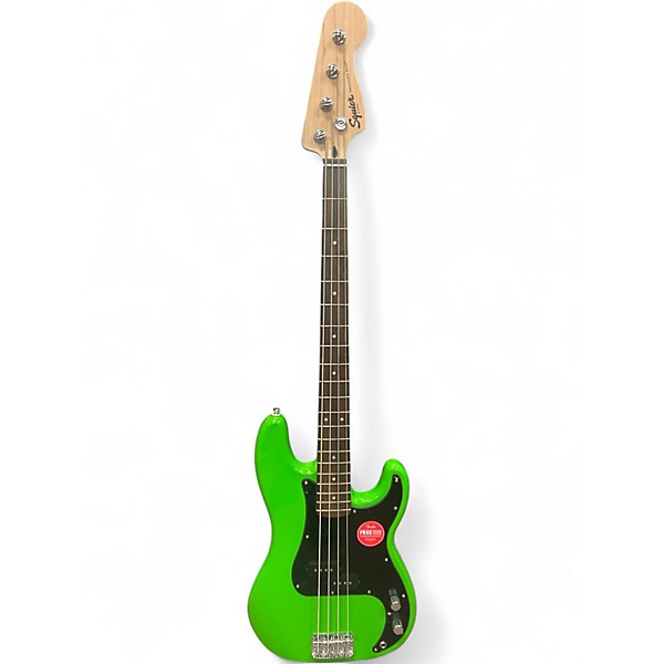 Used Squier Precision Bass Green Electric Bass Guitar