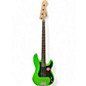 Used Squier Precision Bass Green Electric Bass Guitar