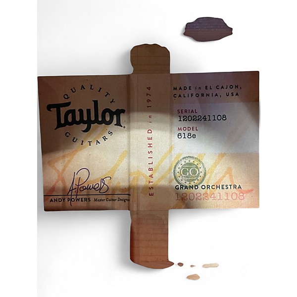 Used Taylor 618E Natural Acoustic Electric Guitar