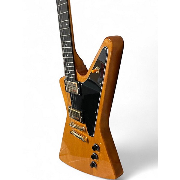 Used Epiphone Korina Explorer Guitar Antique Amber Solid Body Electric Guitar