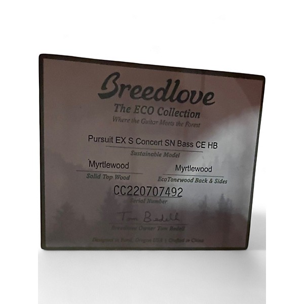 Used Breedlove Pursuit 4 String SUNSET BURST Acoustic Bass Guitar