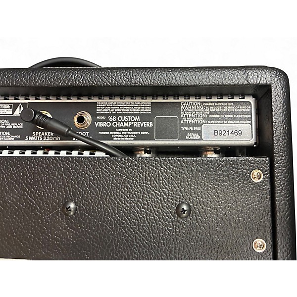 Used Fender '68 Custom Vibro Champ Reverb-Amp Tube Guitar Combo Amp