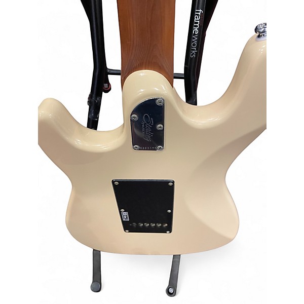 Used Sterling by Music Man CT-50 HSS Vintage White Solid Body Electric Guitar