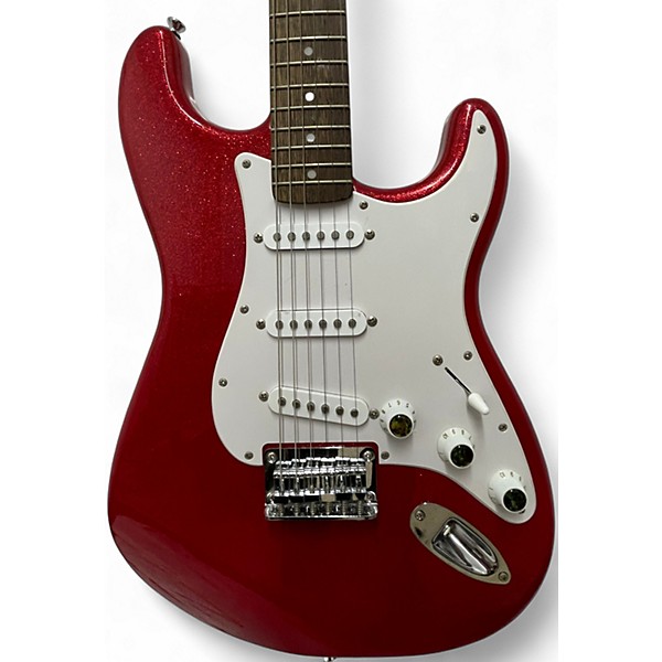 Used Squier Affinity Stratocaster Candy Apple Red Solid Body Electric Guitar