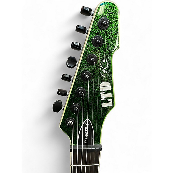 Used ESP LTD SCT607B Stephen Carpenter Signature 7 String GREEN SPARKLE Solid Body Electric Guitar