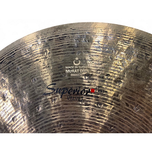 Used Murat Diril 20in SUPERIOR VELVET CRASH Cymbal