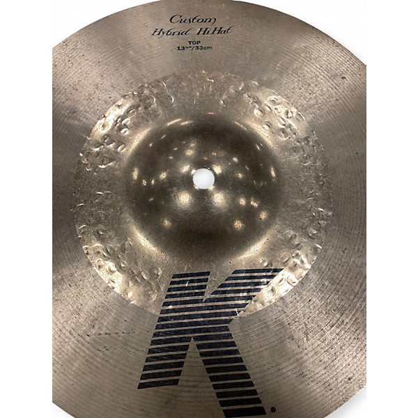 Used Zildjian 13in K Custom Hybrid Hi Hat Pair Cymbal