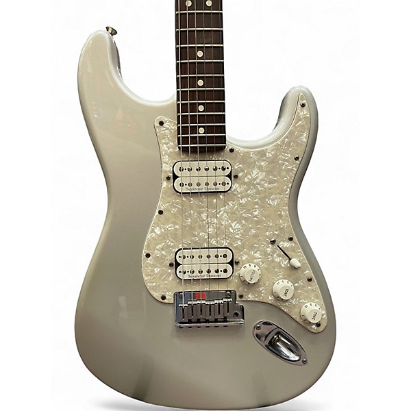 Used Fender American Double Fat Strat Chrome Silver Solid Body Electric Guitar