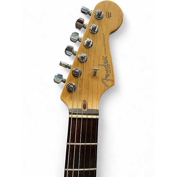 Used Fender American Double Fat Strat Chrome Silver Solid Body Electric Guitar