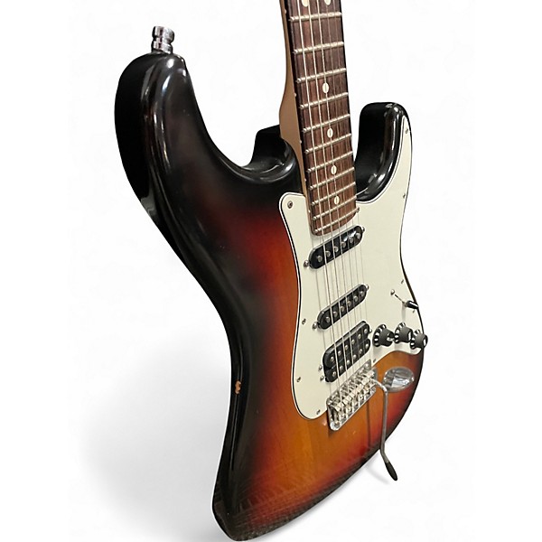 Used 2008 Fender Highway One Stratocaster HSS 3 Tone Sunburst Solid Body Electric Guitar