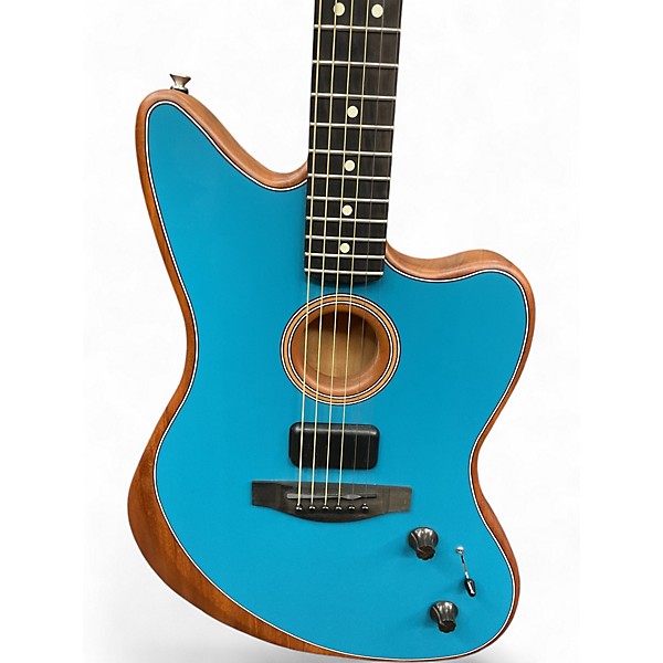 Used Fender AMERICAN Acoustasonic JAZZMASTER Ocean Turquoise Acoustic Electric Guitar