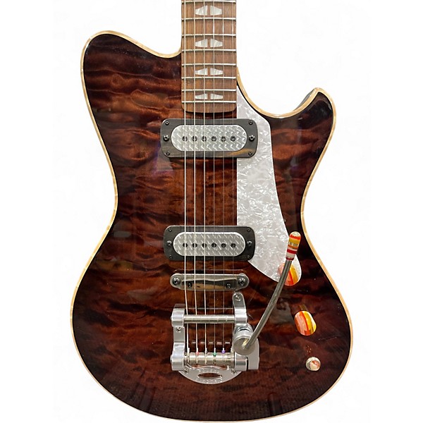 Used Powers Electric MODEL A-TYPE QUILT DARK Hollow Body Electric Guitar