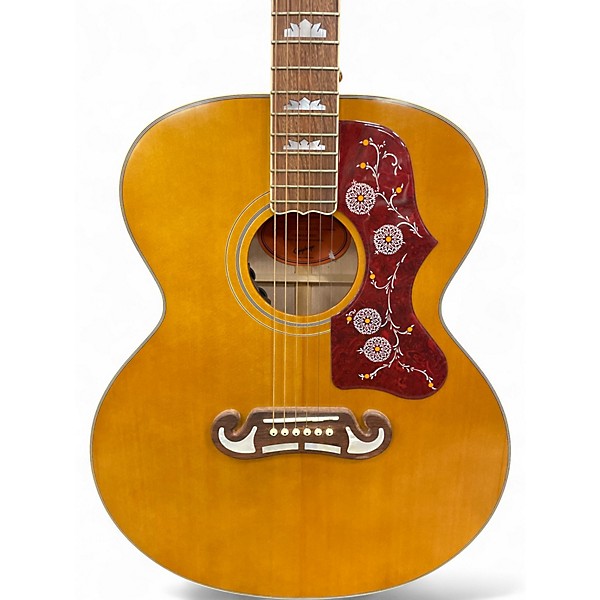 Used Epiphone J-200 Natural Acoustic Electric Guitar