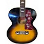 Used Epiphone Inspired by Gibson J200 aged vintage sunburst Acoustic Electric Guitar