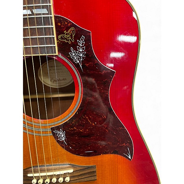 Used Epiphone Hummingbird 2 Color Sunburst Acoustic Guitar