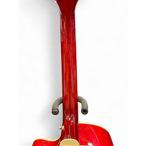 Used Luna FLO LOT QM Trans Shiraz Acoustic Guitar