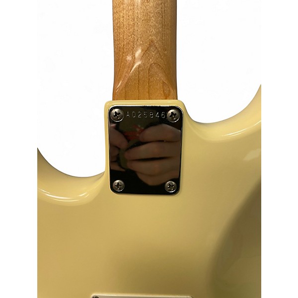 Vintage 1980s Squier Standard Stratocaster Vintage White Solid Body Electric Guitar