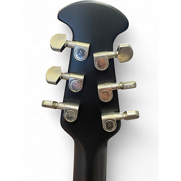 Used Ovation Custom Balladeer Black Acoustic Electric Guitar